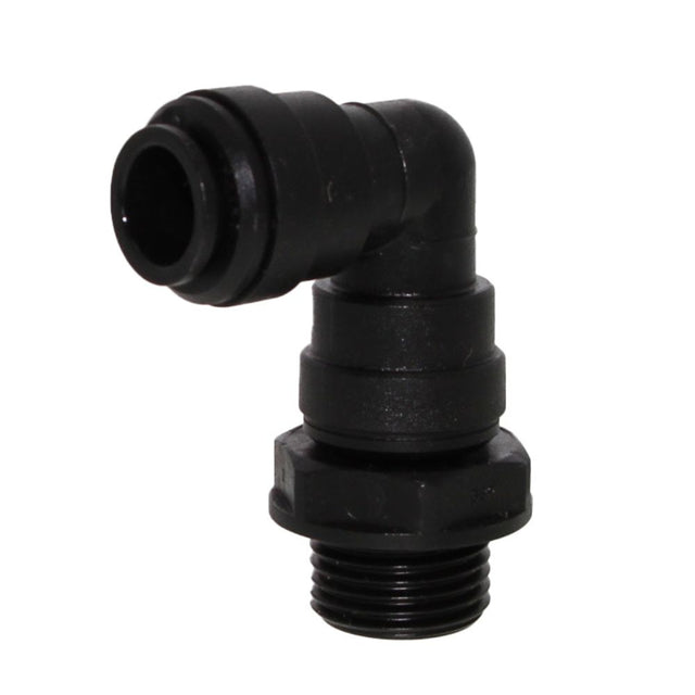 John Guest 6mm x 1/8" [BSPT] Acetal Swivel Male Elbow - Black