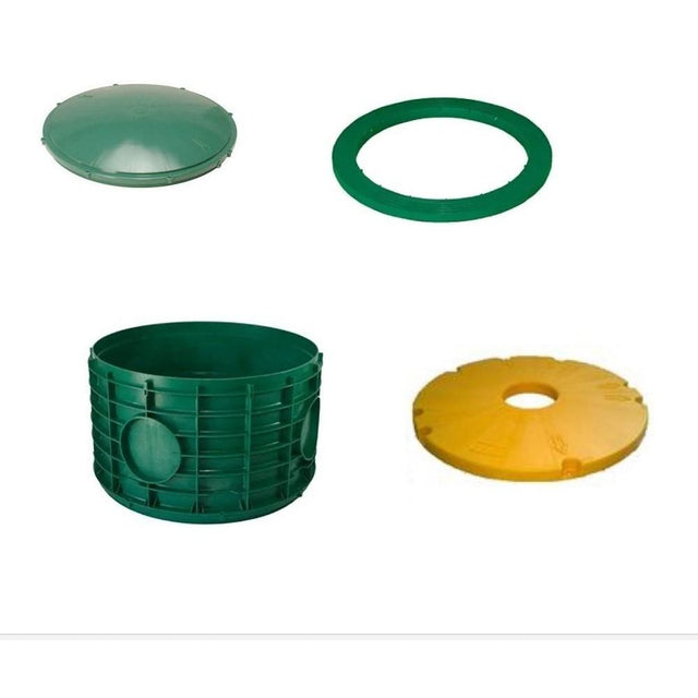 20x12 Inch Tuf-Tite FOUR PIECE Bundle - 20x12 riser, 20 inch domed lid, 20 inch ring adapter & 20 inch safety lid