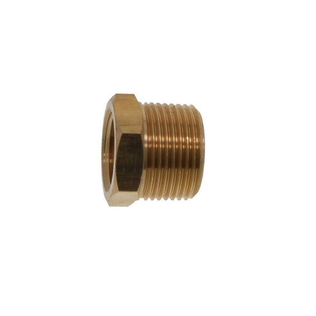 Lead Free Brass Hex Bushing - 3/4 MPT x 1/2 FPT