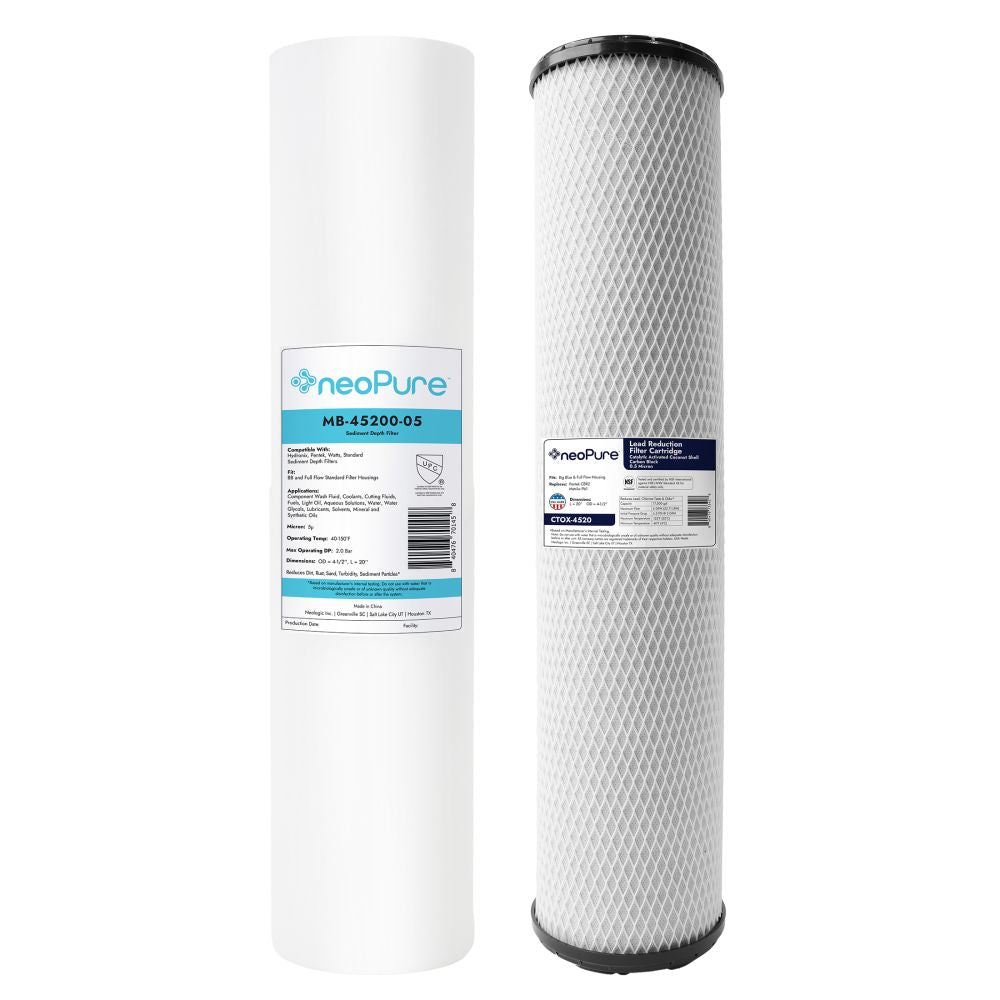 Filter Kit Replacement, 4.5" x 20" Melt Blown & CTOX Carbon Block