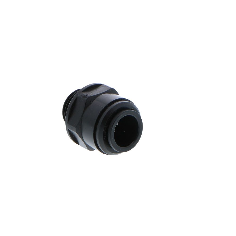 John Guest Male Connector BLACK ACETAL - 12mm x 3/8 BSPP