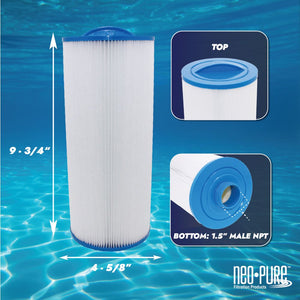 Neo-Pure PS-4J25-BB Pool and Spa Filter 4-5/8" x 9-3/4"
