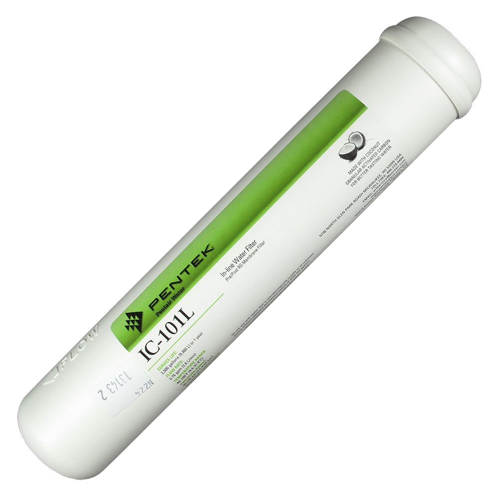 Pentek IC-101L Taste/Odor Inline RO Postfilter 1/4" FPT