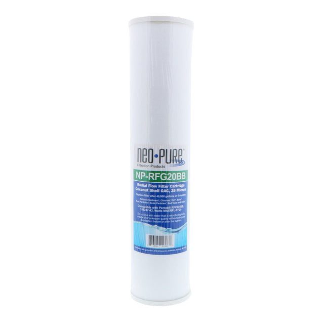 Neo-Pure NP-RFG20BB 20" BB Radial Flow GAC Carbon Filter 25 micron