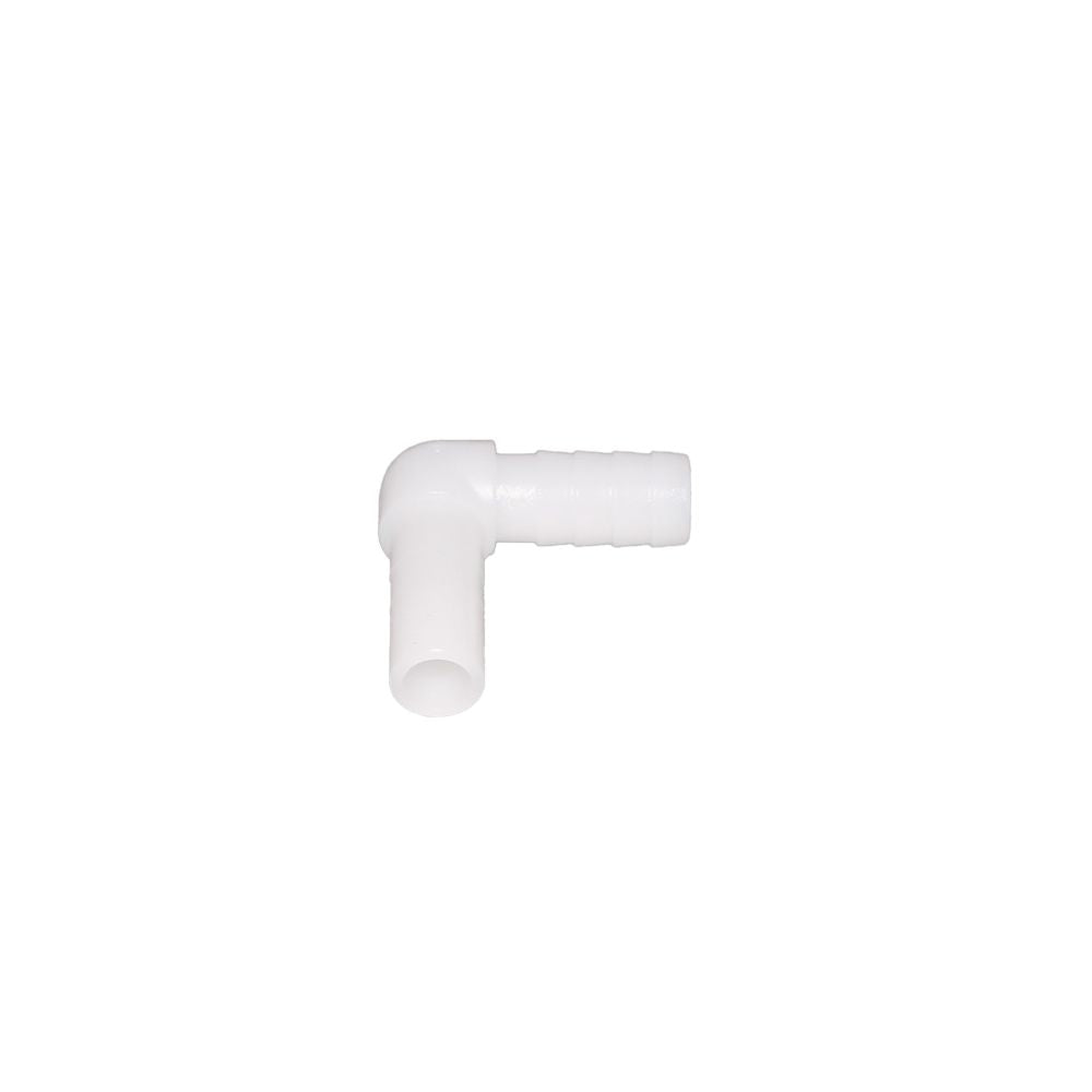 NeoFit - Acetal White Stem Barb Elbow Connector 8mm [5/16"] stem x 1/4"barb