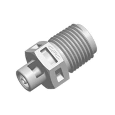 FitQuik PVDF [Kynar] Thread to Tube Straight Fitting - 1/8 NPT to 1/16 ID Barb