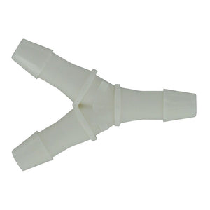 FitQuik Polypropylene Union Y Barb Fitting - 3/16 ID x 3/16 ID x 3/16 ID