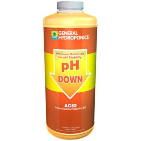 General Hydroponics GH1532 pH Down Liquid Quart