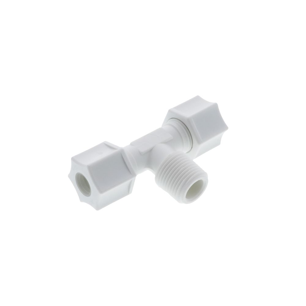JACO 60-6-6-P-PG Polypropylene Male Branch Tee 3/8 OD Tube x 3/8 MPT
