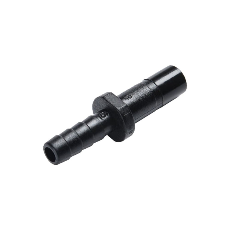 NeoFit - Acetal Black Stem Barb Connector 1/4" stem x 1/4" barb
