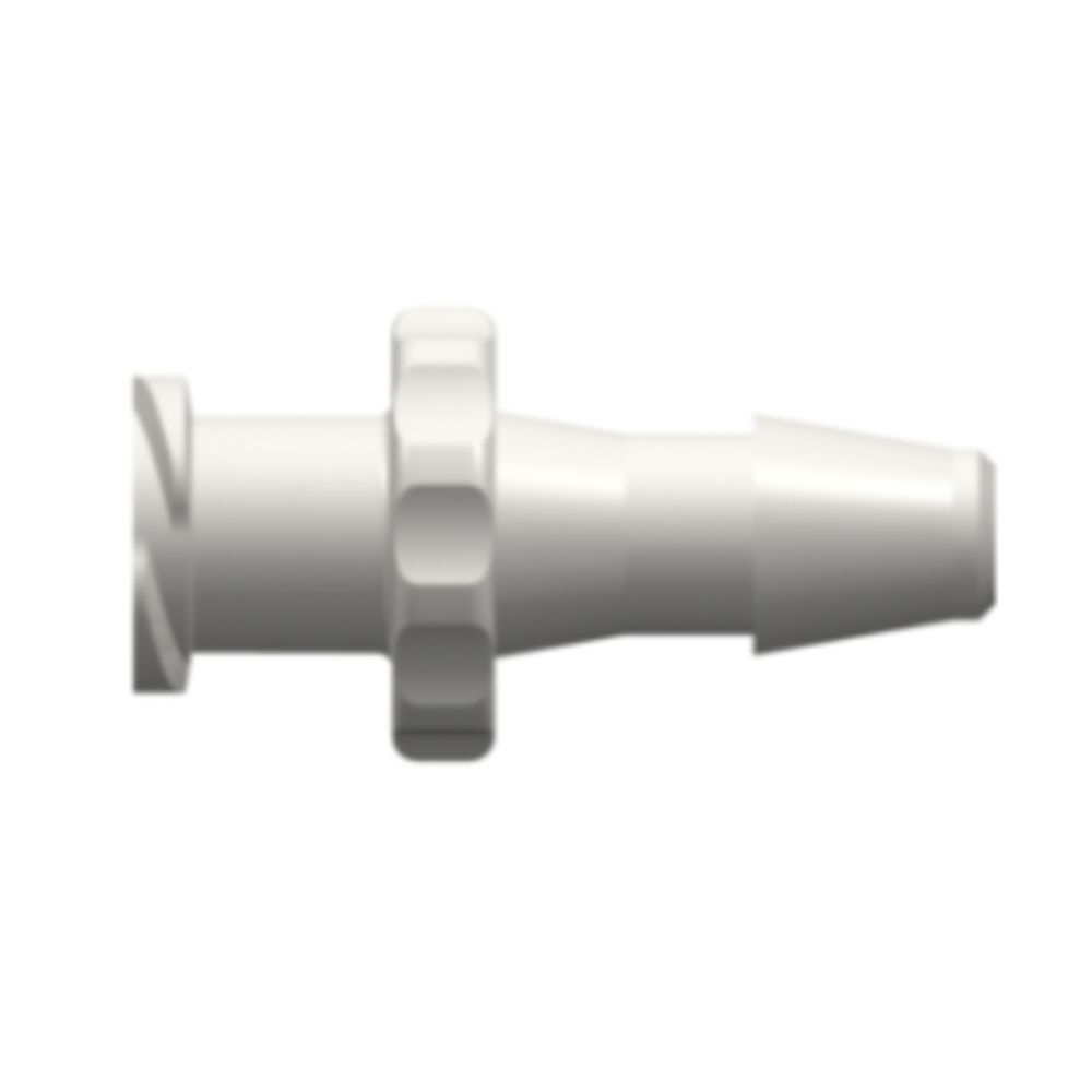 LinkTech Female Luer Thread Style to 200 Series Barb, 5/32" [4.0 mm] ID Tubing, White Nylon