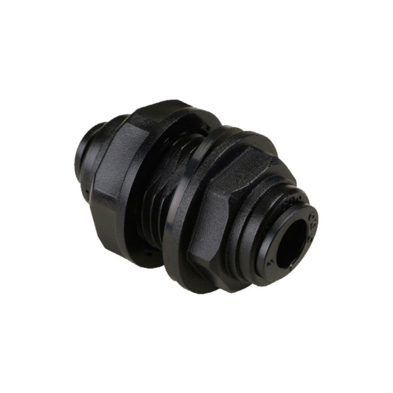 NeoFit - Acetal Black Bulkhead Connector 12mm tube