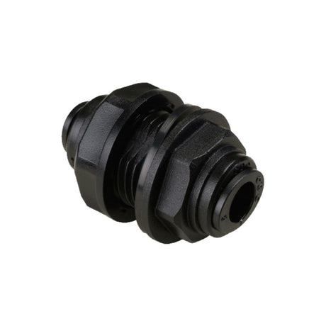 NeoFit - Acetal Black Bulkhead Connector 1/2" tube
