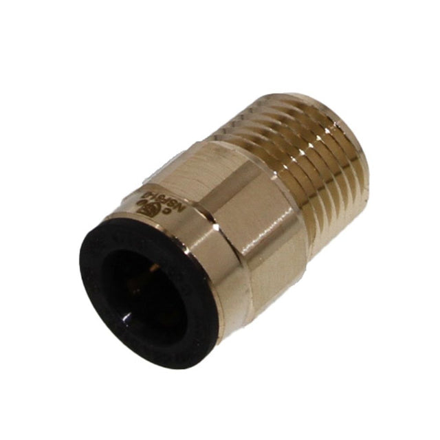 John Guest Lead-Free ProLock Brass Male Connector NPT - 3/8 CTS x 1/2 NPT