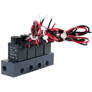 CFA C9 Series Four Station Normally Closed Solenoid Valves with Manifold 1/8" FPT 24VAC
