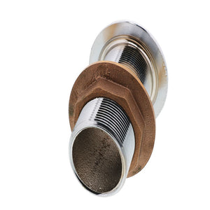 Watts Marine Chrome Plated Thru-Hull Assembly With Nut - 1-1/2" NPSM
