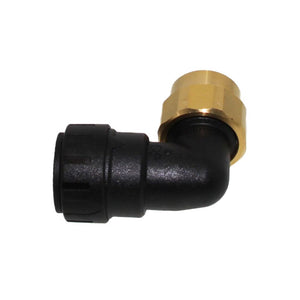 John Guest ProLock Female Elbow Connector NPS - 3/4 CTS x 3/4 NPS [Brass Nut]