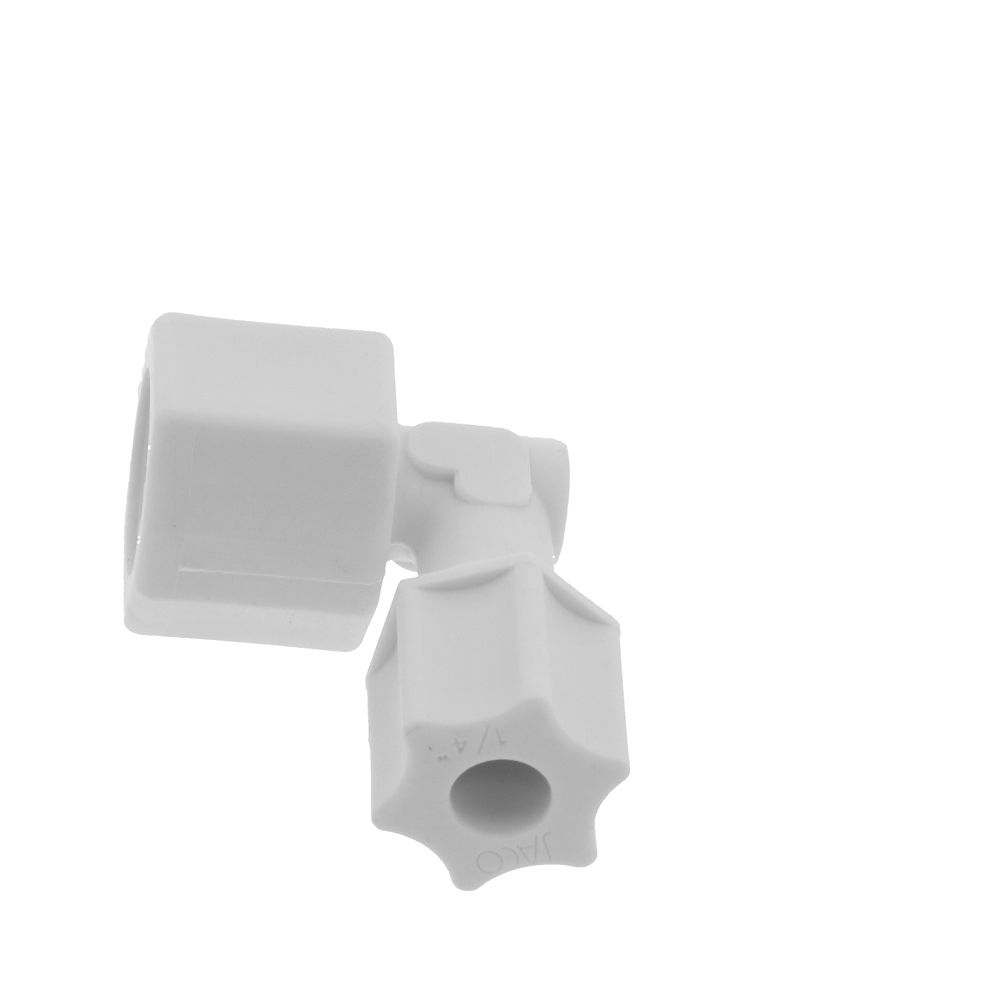 JACO 45-4-4-P-O Polypropylene Female Elbow 1/4 OD Tube x 1/4 FPT
