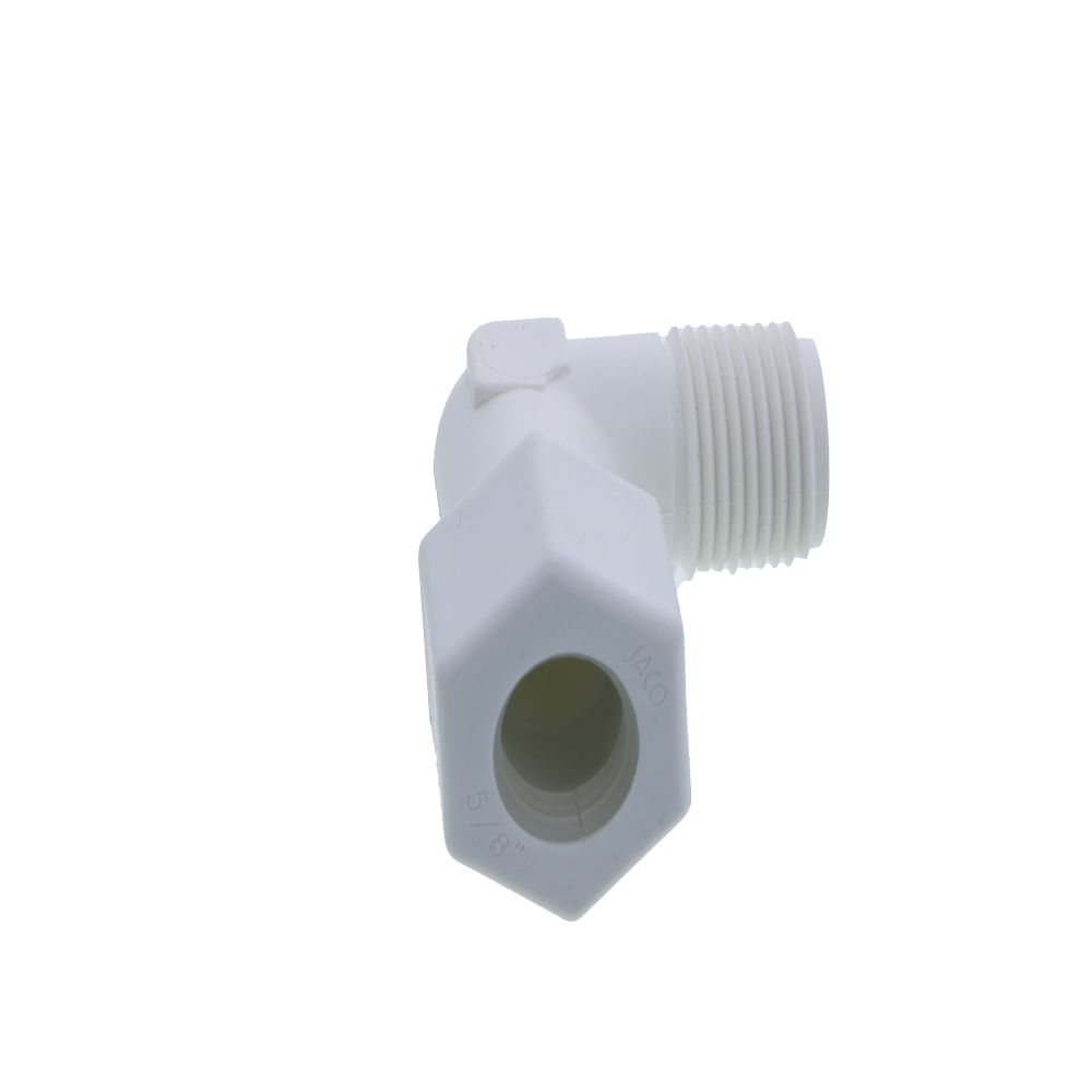JACO 40-10-8-P-PG Polypropylene Male Elbow 5/8 OD Tube x 1/2 MPT