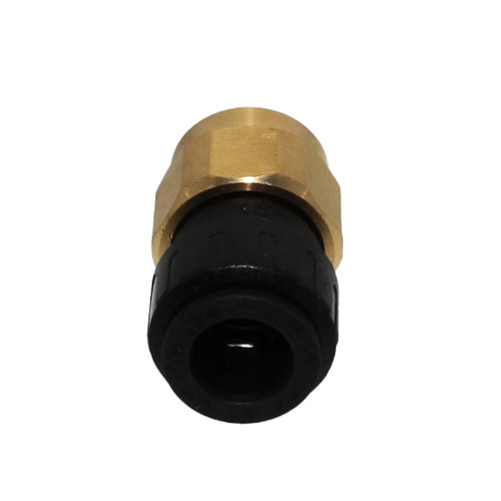 John Guest ProLock Female Connector NPS - 1/2 CTS x 3/4 NPS [Brass Nut]
