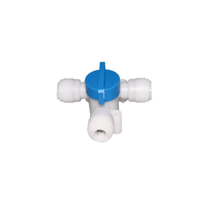 NeoFit - Acetal Natural White Tee Valve 3/8"tube