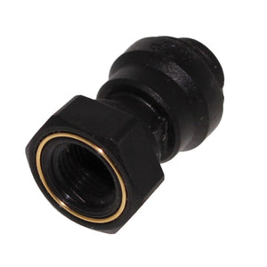 John Guest Female Adapter NPTF Black Polypropylene - 1/4 x 1/8 NPTF