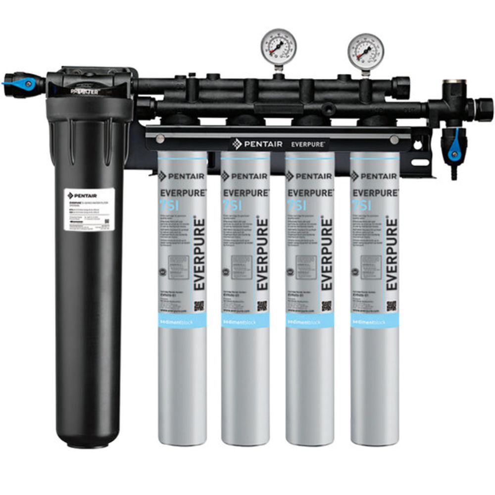 Everpure EV932477 Insurice Quad PF-7SI Water Filter System with Pre-Filter