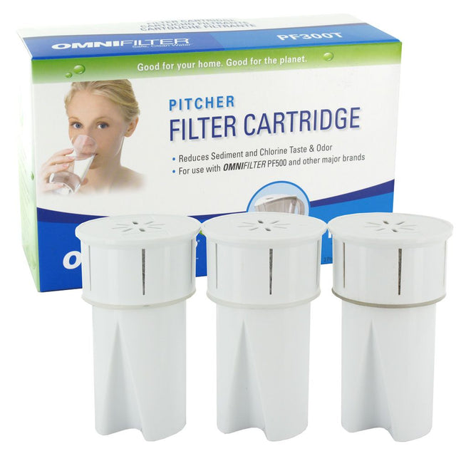 Omnifilter PF300T Replacement Filter for PF500 Water Filter Pitcher 3 Pack