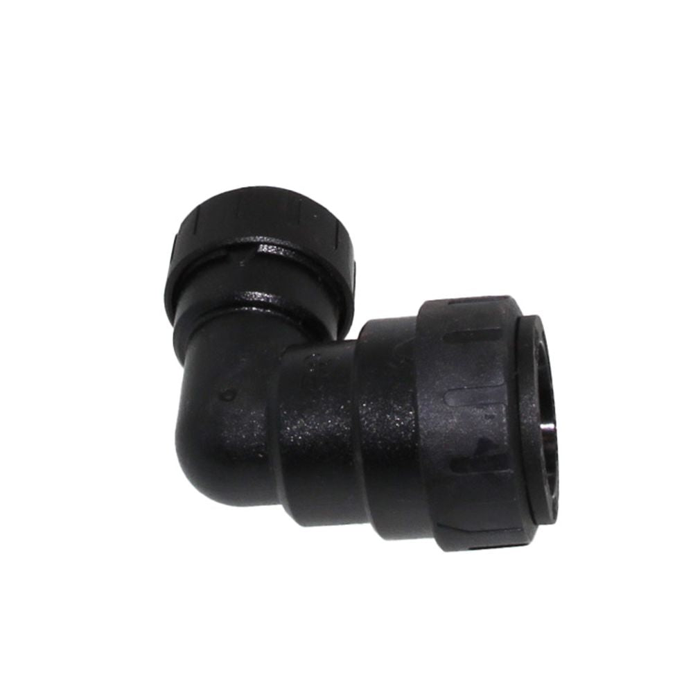 John Guest ProLock Black Reducing Elbow - 3/4 CTS x 1/2 CTS