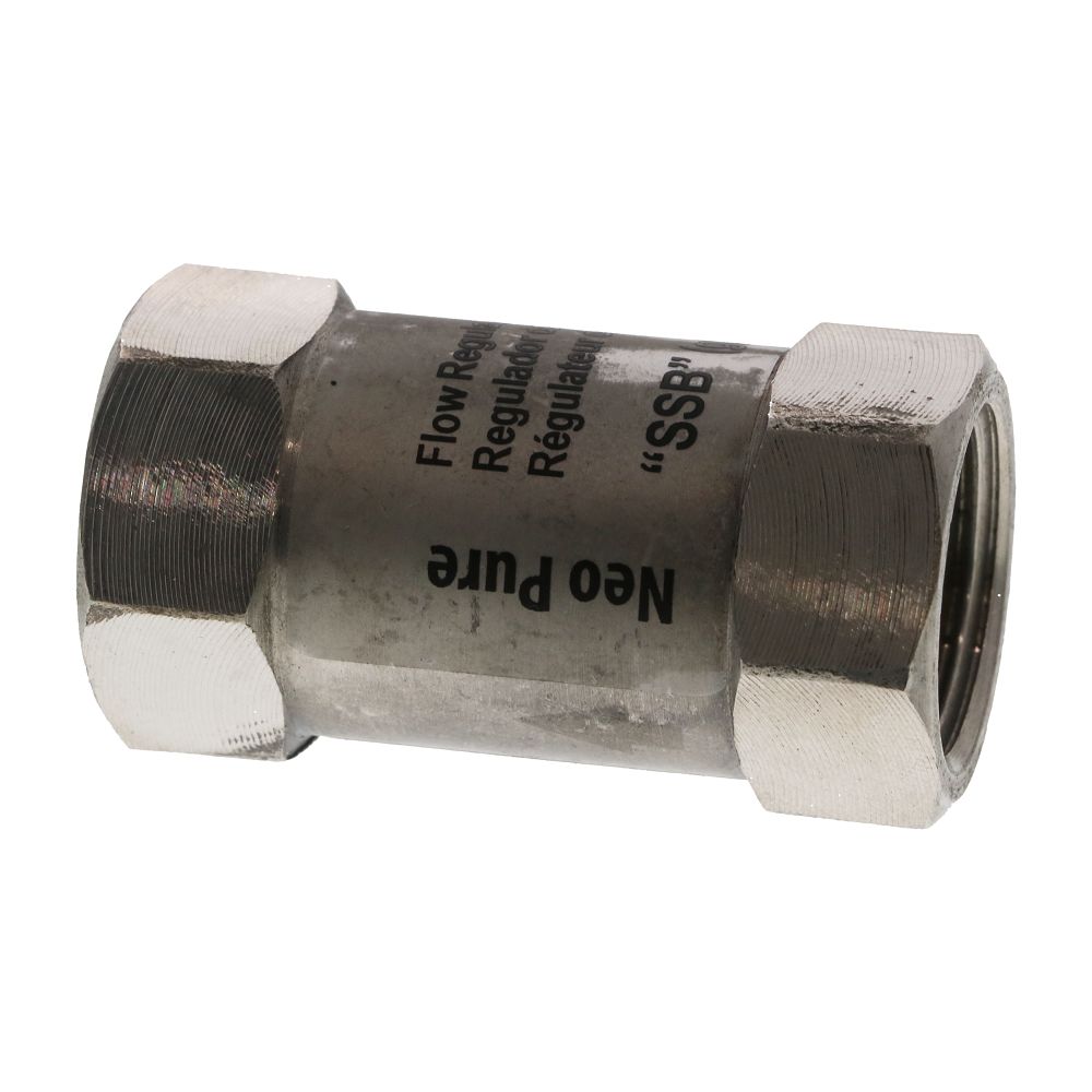 Neo-Pure Stainless Steel Flow Control 3 gpm 316SS 3/4" MNPT x MNPT