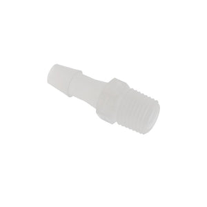 FitQuik Polypropylene Thread to Tube Straight Fitting - 1/4 NPT to 5/16 Hose Barb