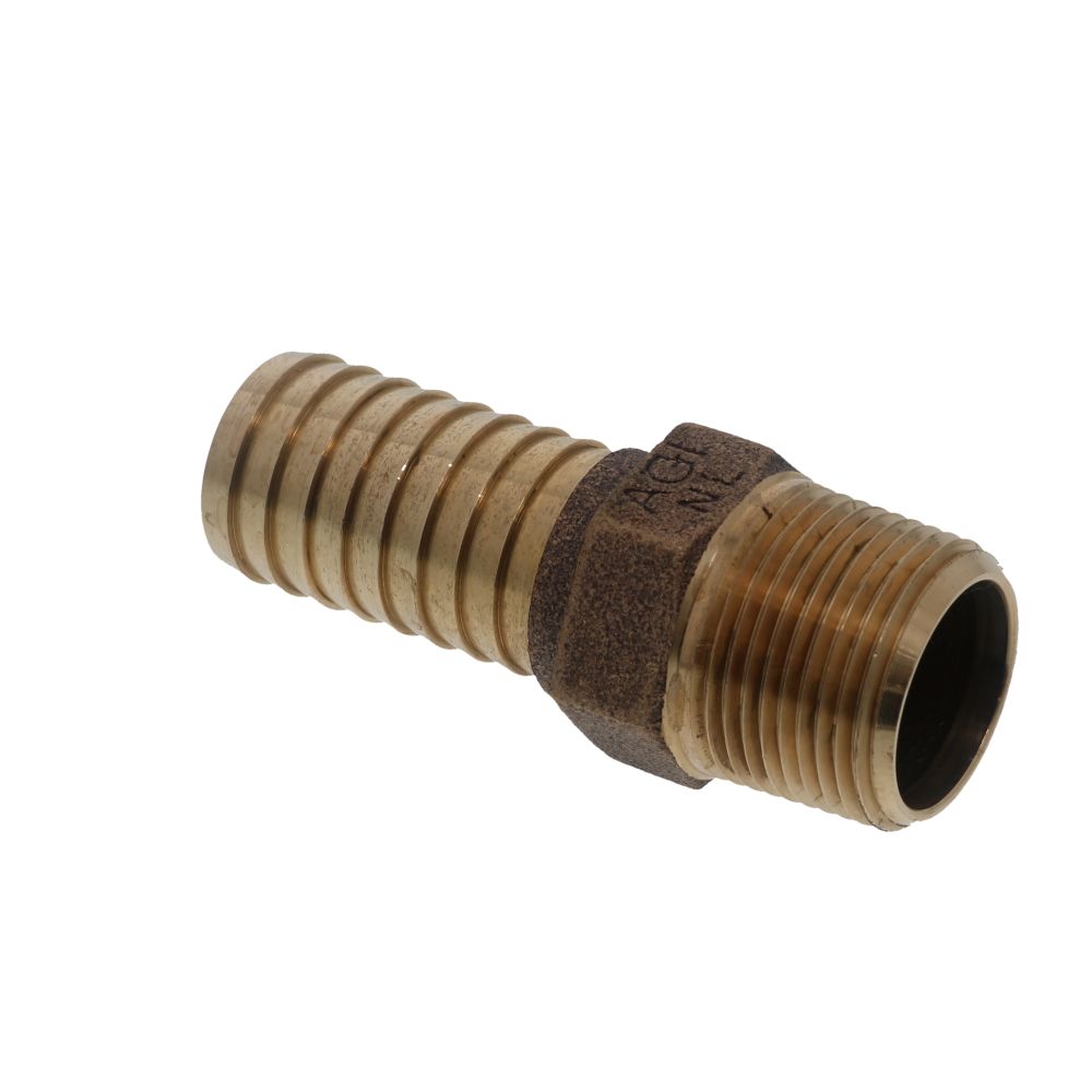 Brass Hose Barb Male Adapter Lead-Free 1 MIPT x 1 Barb