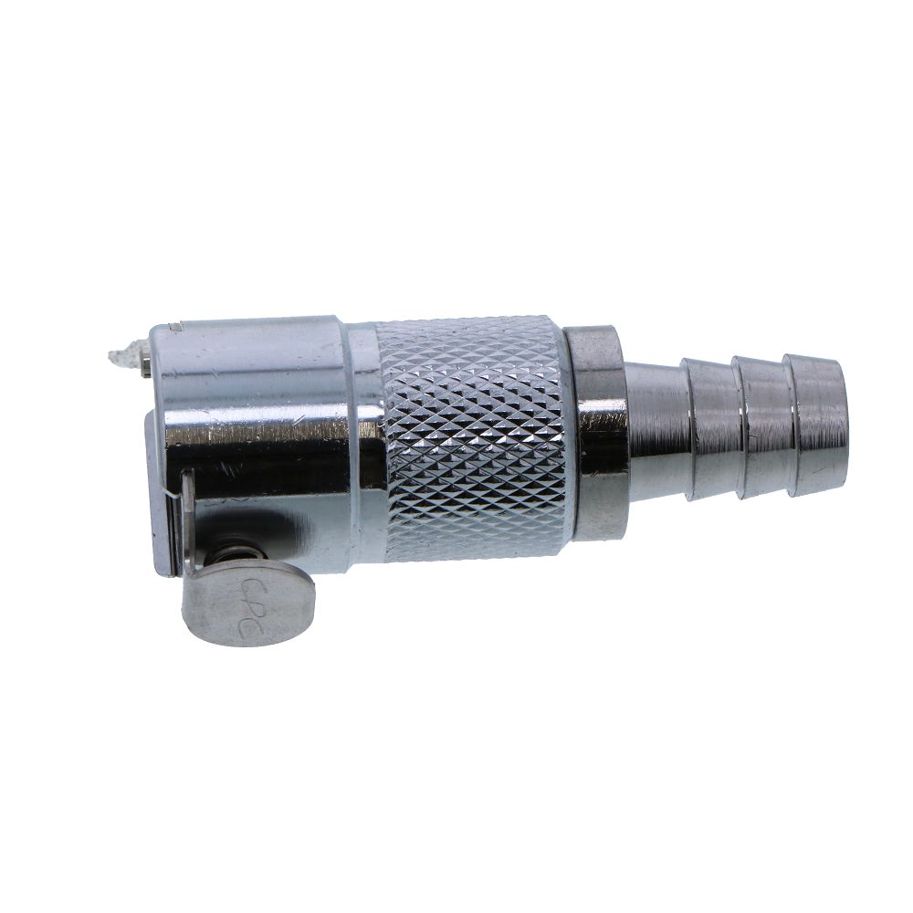 LCD17006V Valved In-Line Hose Barb Coupling Body 3/8 ID Barb FKM [Viton] O-ring