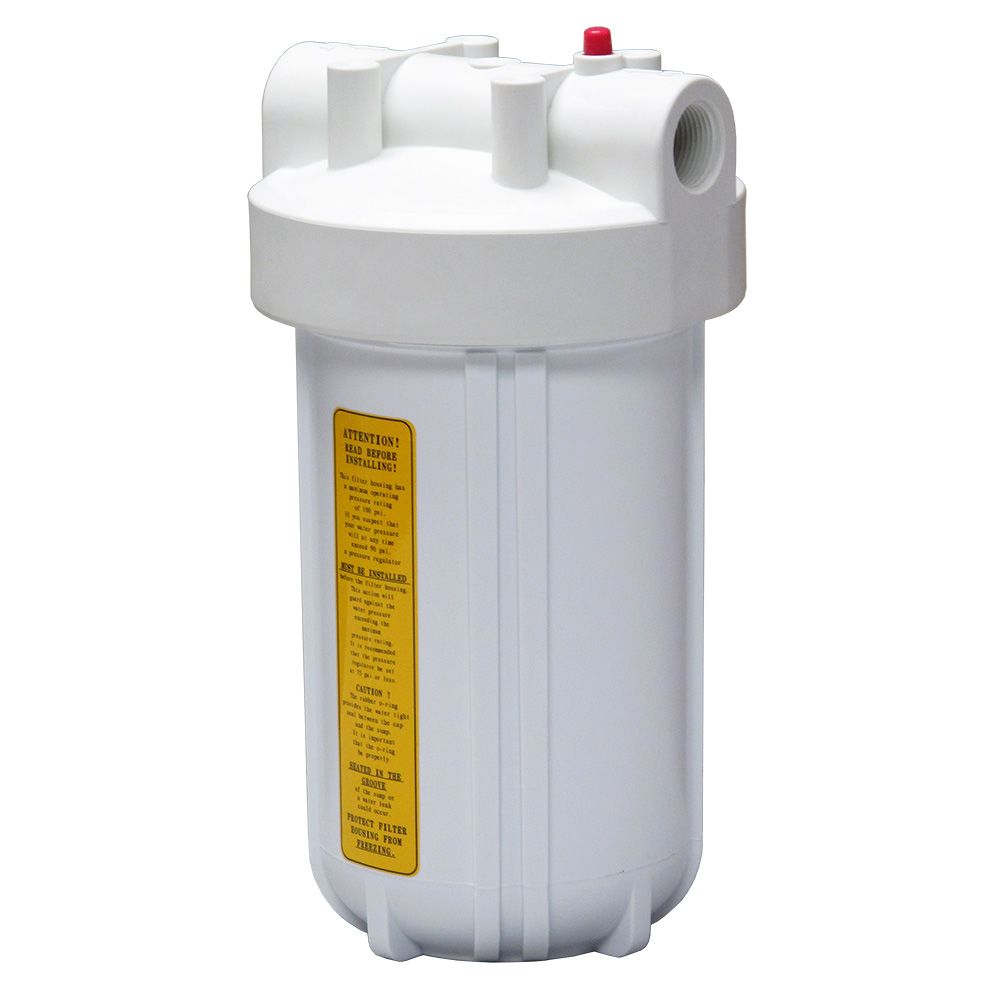 Watts Flowmatic 10" Full Flow Water Filter Housing White/White w/ PR - 1" FPT