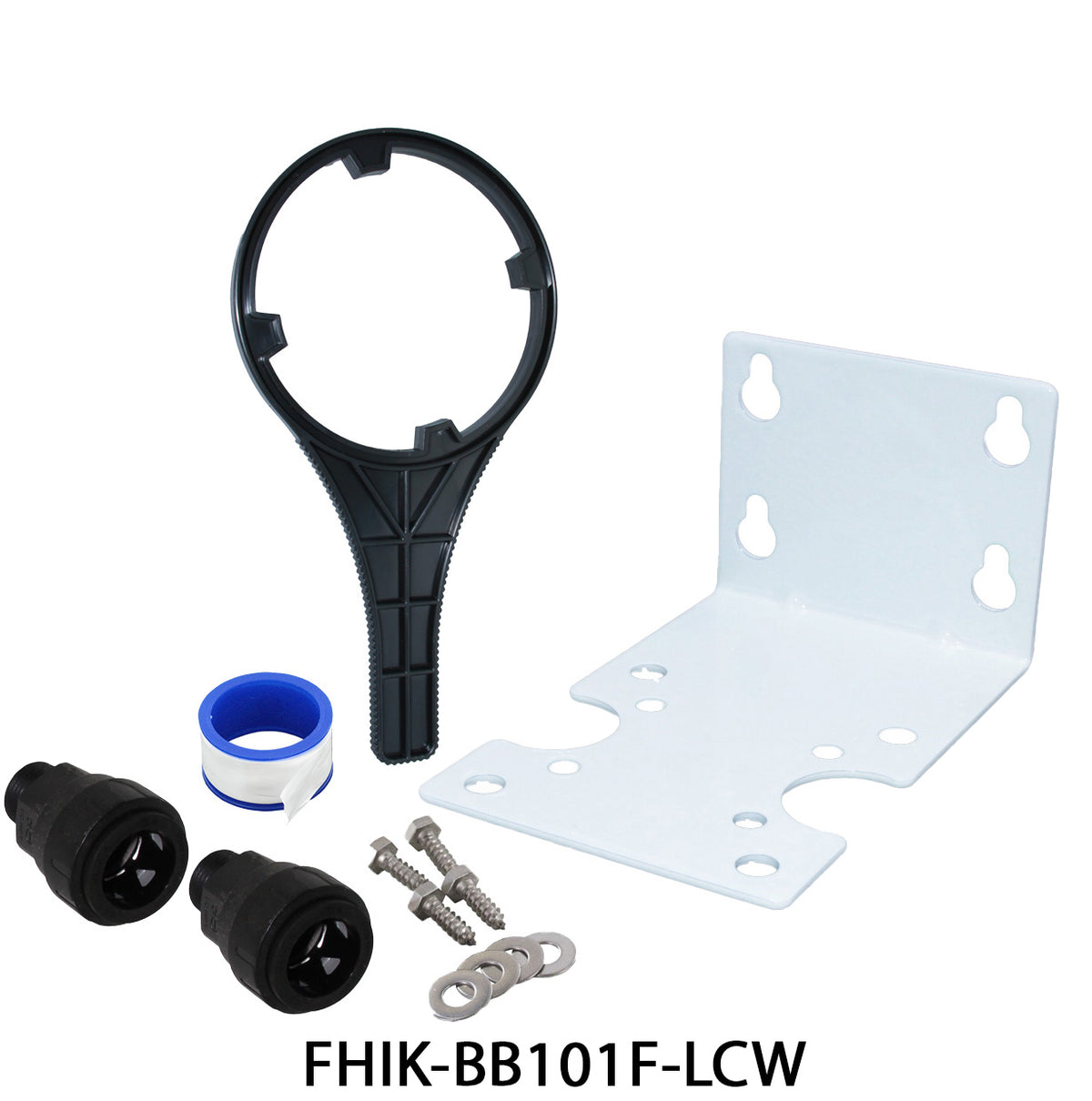 Big Flow Single Housing Install Kit - White Bracket