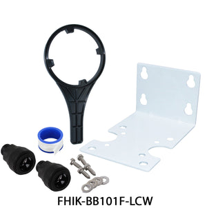 Big Flow Single Housing Install Kit - White Bracket