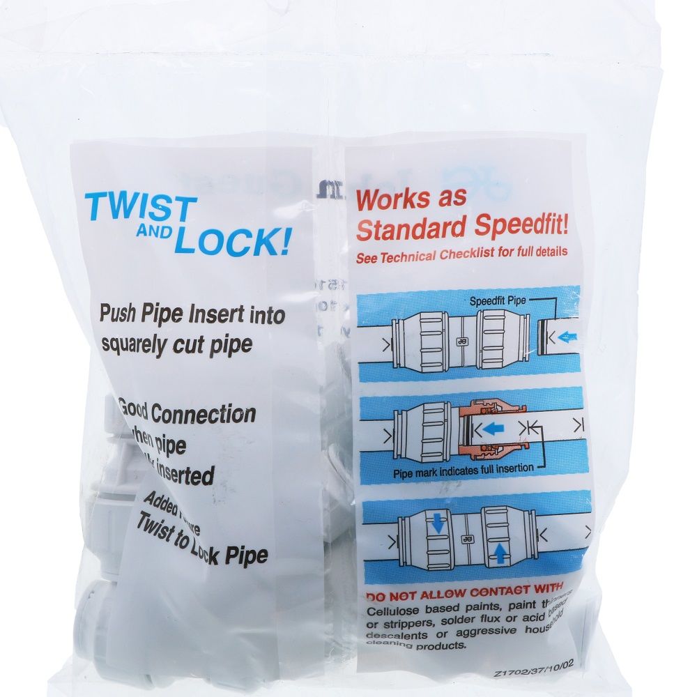 John Guest Reducing Union Connector - 15mm x 10mm