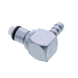 LCD23004V Valved Elbow Hose Barb Coupling Insert 1/4 ID Barb FKM [Viton] O-rings