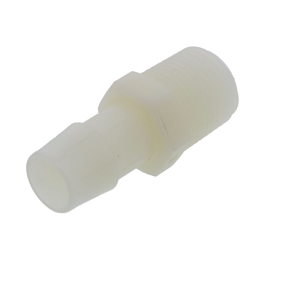 Male Barb Connector Natural Nylon - 5/8 ID Barb x 1/2 MNPT