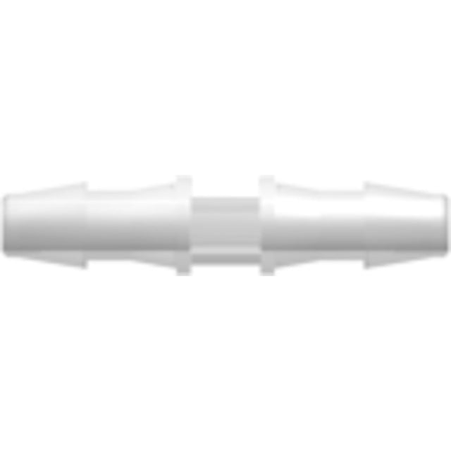 LinkTech Straight Through Tube Fitting with 200 Series Barbs, 1/16" [1.6 mm] ID Tubing, Natural Polypropylene