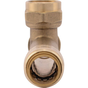 SharkBite® U3482LF Lead-Free Brass Push-to-Connect Female Centre SLIP Tee - 1/2" x 1/2" x 1/2" FPT