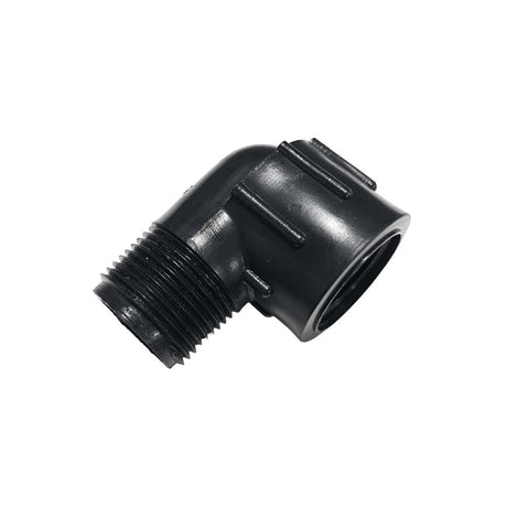 Black Polypropylene 90 Degree Street Elbow 3/4 MPT x 3/4 FPT