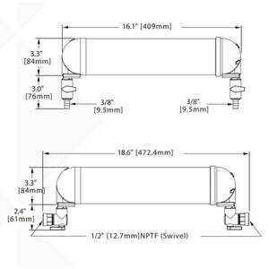 SHURflo LVPO-F2 5.0 mic Inline Carbon Block and Starter Kit w/ Sediment + Scale control