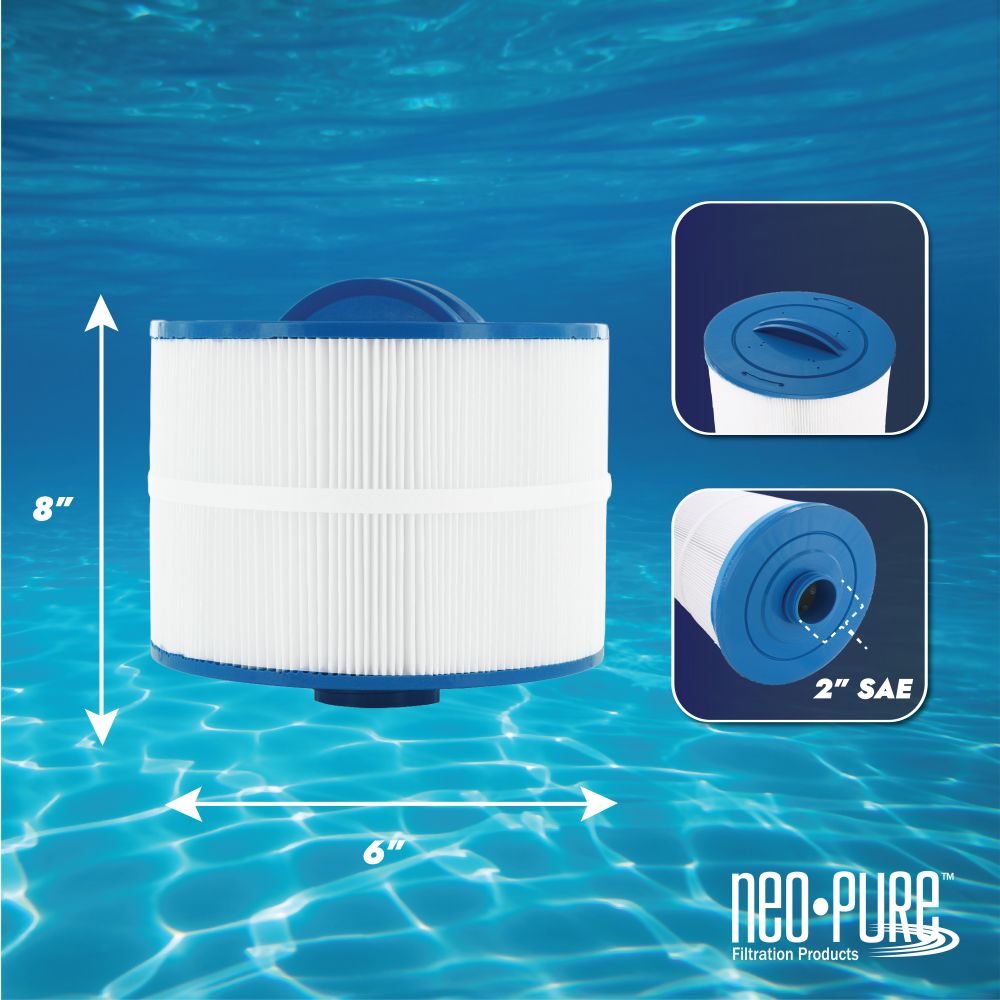 Neo-Pure PS-850-BB Pool and Spa Filter 8" x 6"