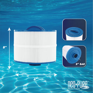 Neo-Pure PS-850-BB Pool and Spa Filter 8" x 6"