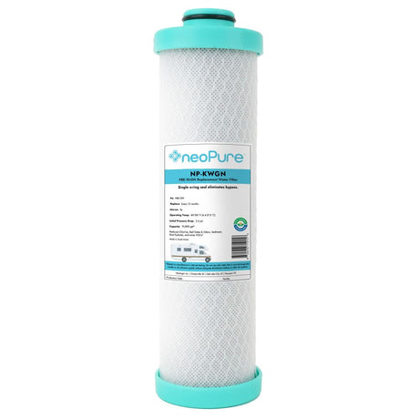 Neo-Pure RV Filter for Forest River FRE-10-GN - aqua end caps