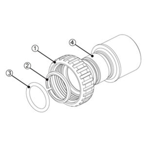 Clack WS1 V3007-09LF Fitting 1.25" & 1.5" Lead-Free Brass Sweat Assembly