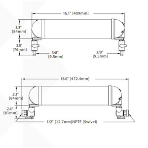 Everpure 94-751-02 Shurflo LVPO-F4 Inline Carbon Block and Starter Kit w/Scale Control