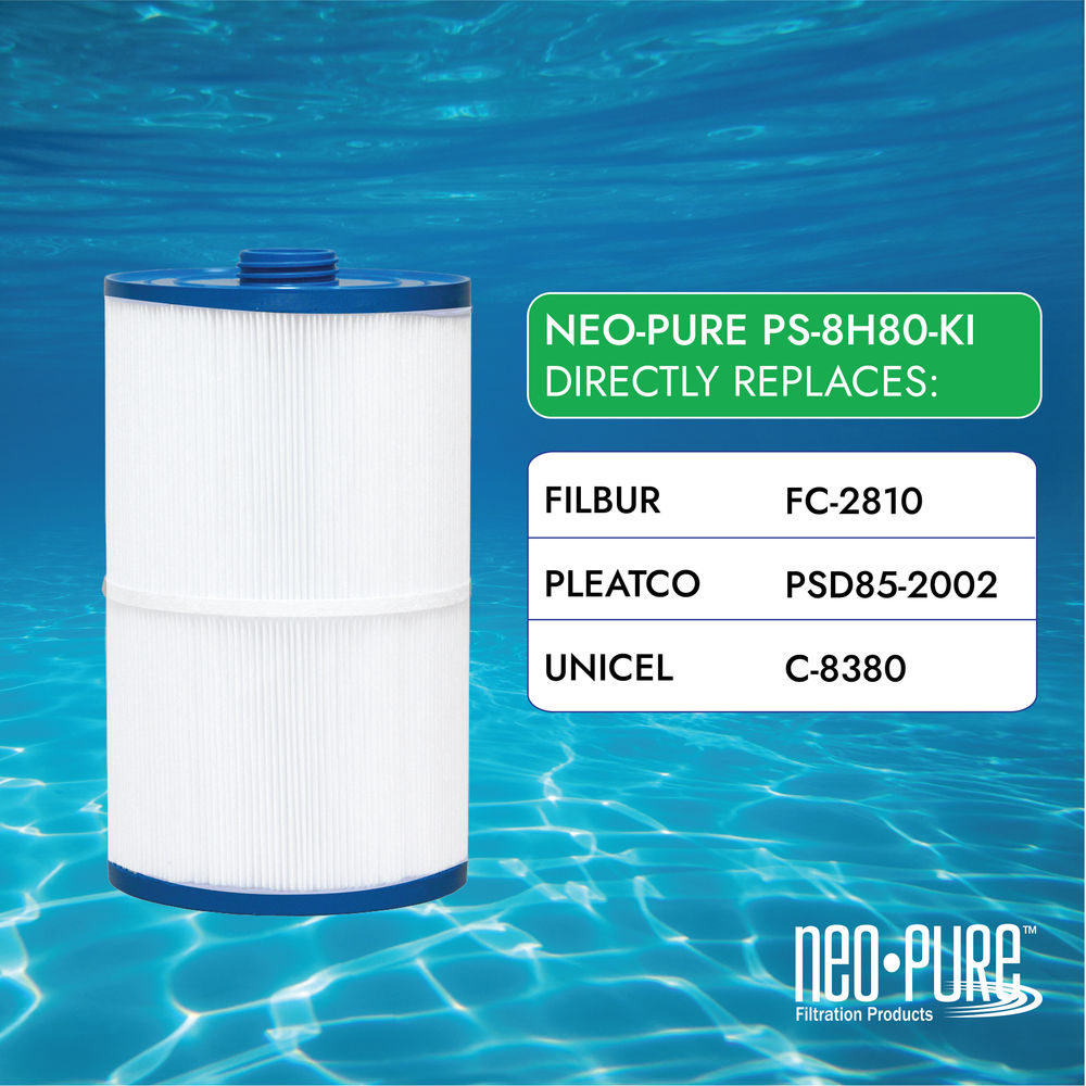 Neo-Pure PS-8H80-KI Pool and Spa Filter 8-1/2" x 14"
