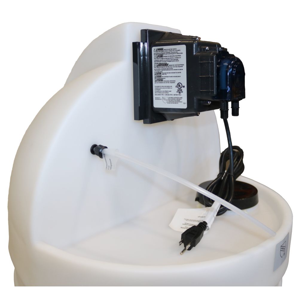 Stenner 30 Gallon Tank/ Low Dose Pump 25.1OZ/HR 5.5/80PSI 120V/60HZ 1/4" White